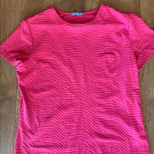 Allie Cap Sleeve Tee in Wave Jacquard